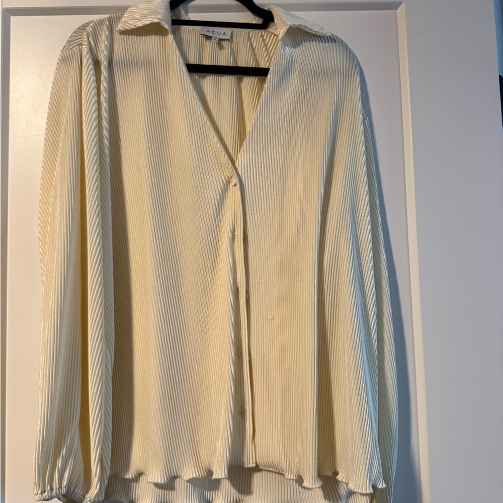 Cream Button Down Women's Shirt